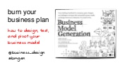 Burn Your Business Plan